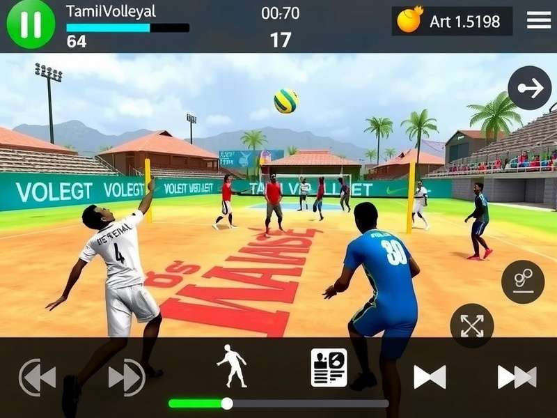 Tamil Volley Pro control scheme and interface explanation